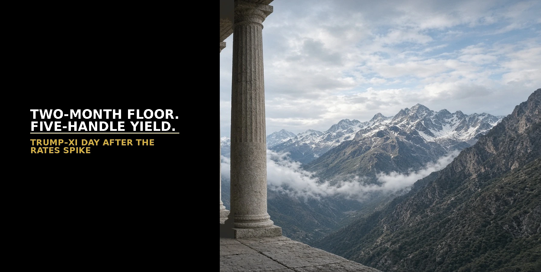 Morning Market Brief featured image: Two-Month Floor. Five-Handle Yield. — Trump–Xi day after the rates spike