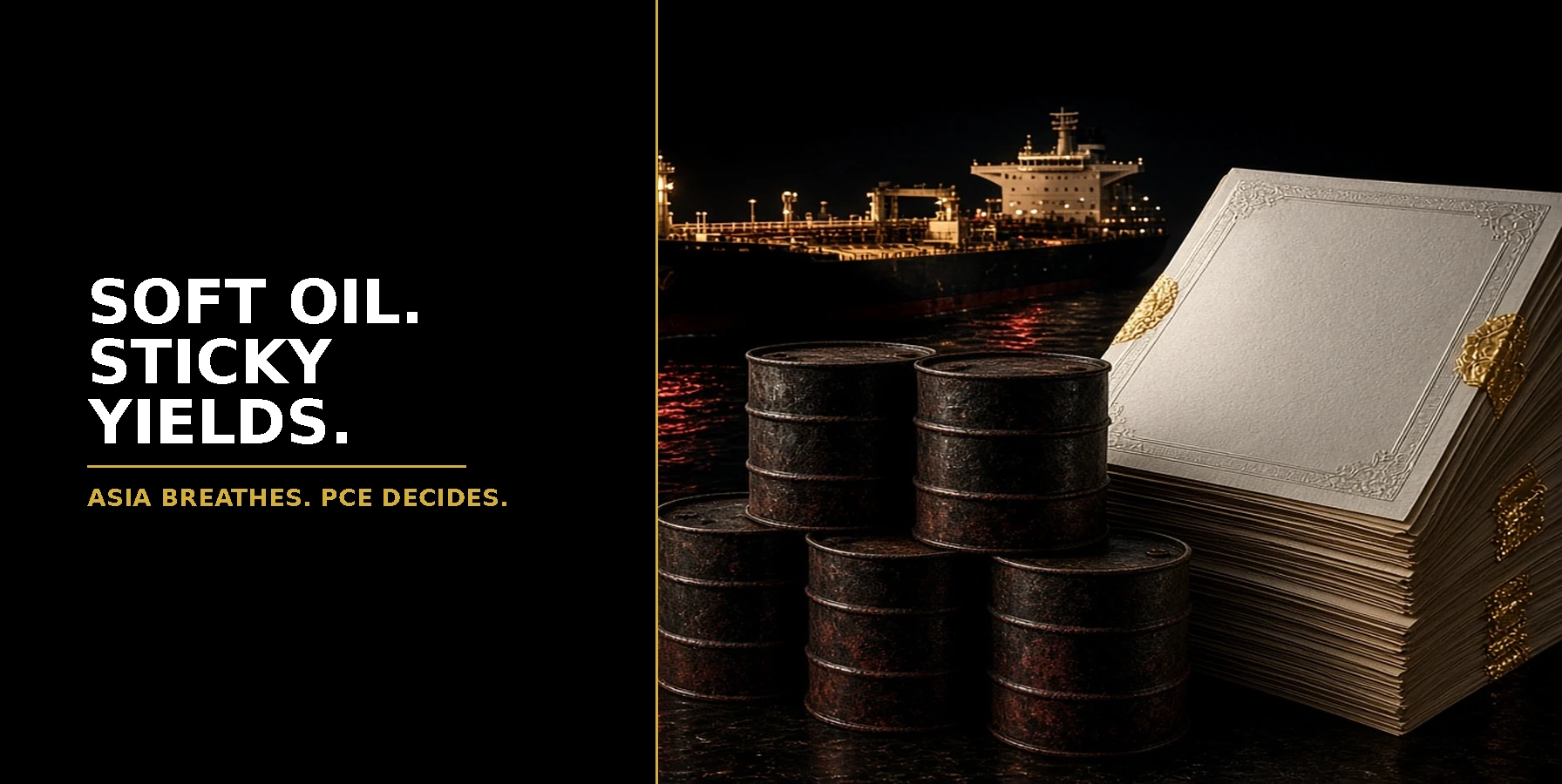 Morning Market Brief: Soft Oil. Sticky Yields. — Asia breathes into PCE
