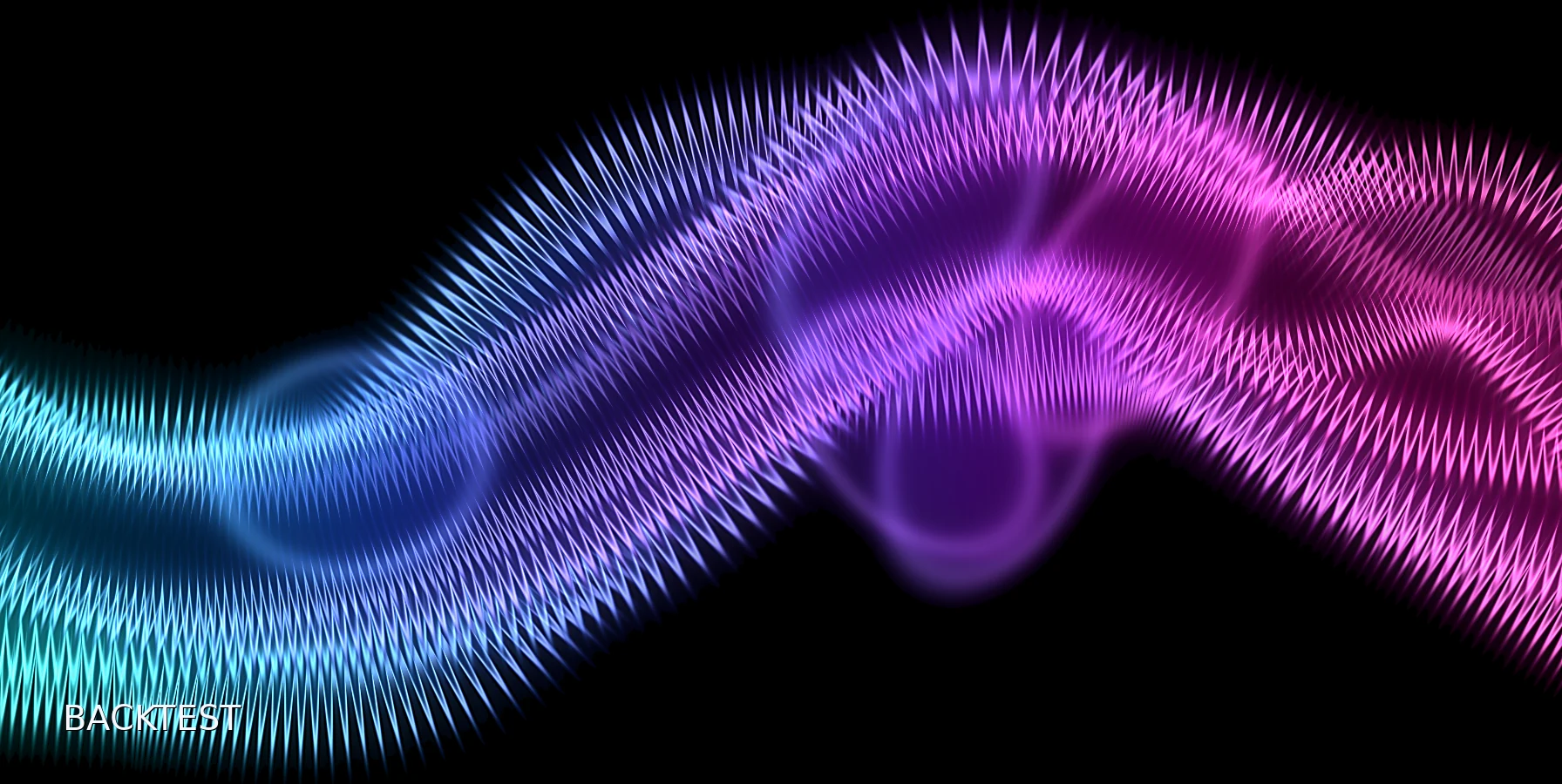 Abstract cyan magenta graphic for How to Backtest a Trading Strategy