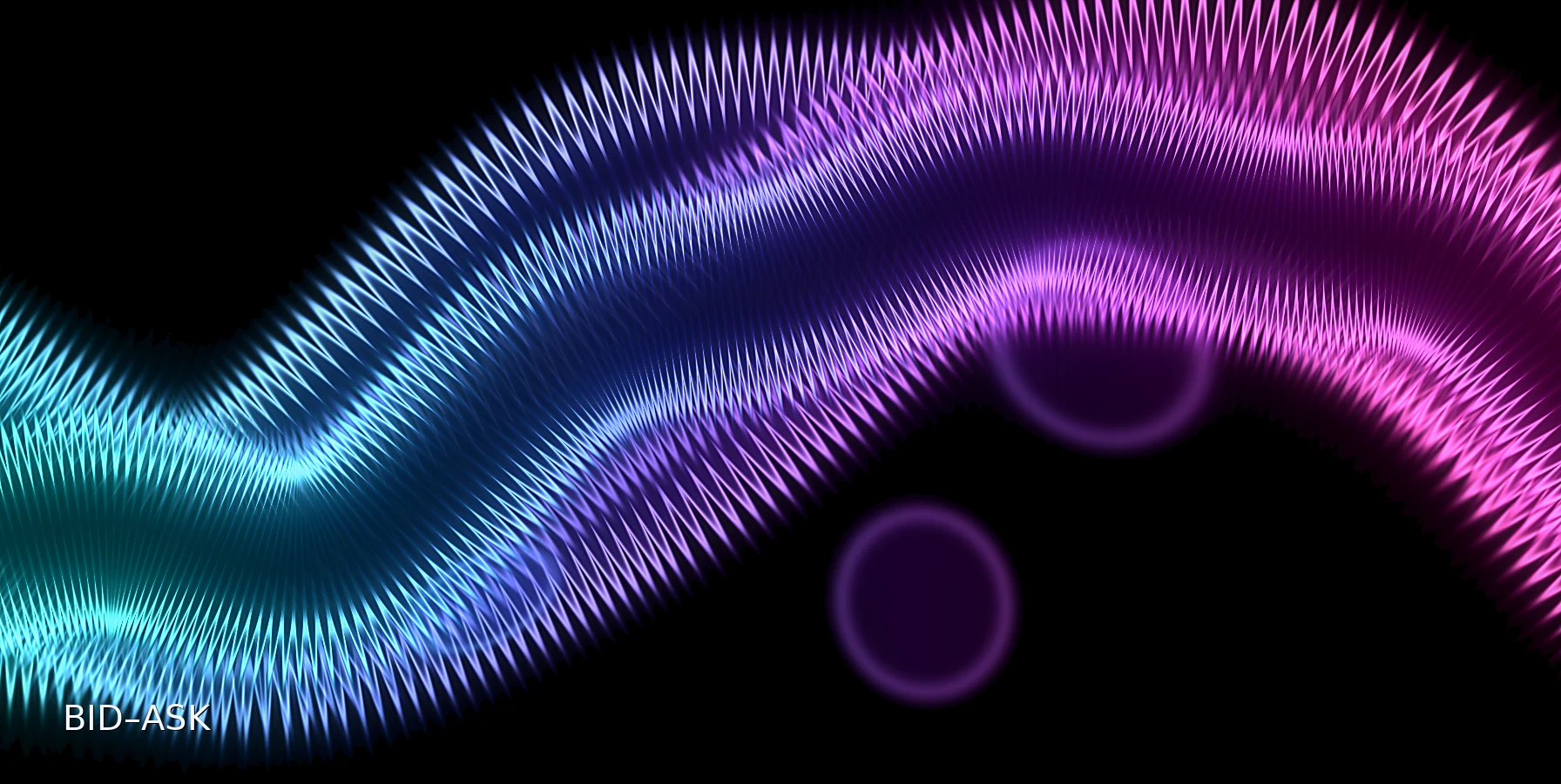 Abstract cyan magenta graphic for Bid–Ask Spread Explained for Beginners