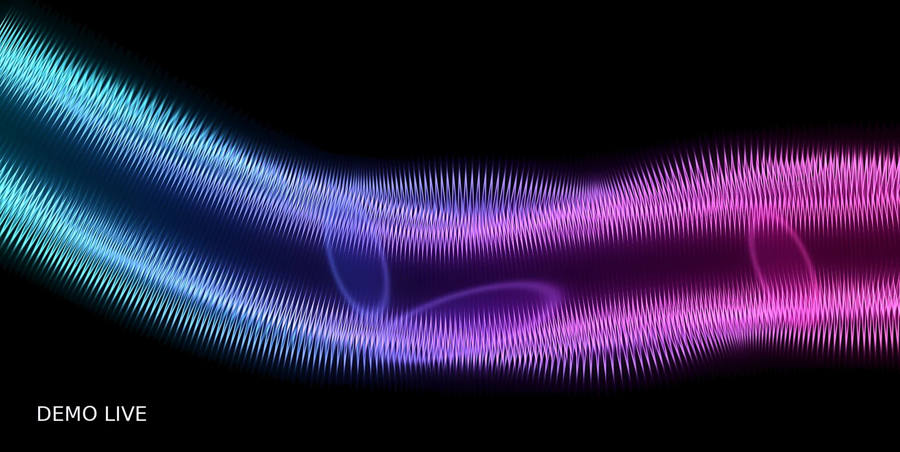 Abstract cyan magenta graphic for Demo Trading Mistakes That Don't Translate Live