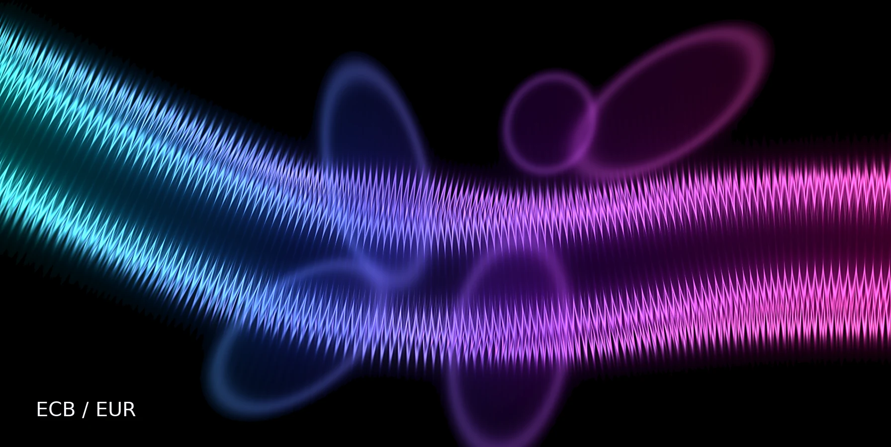 Abstract cyan magenta graphic for How ECB Rate Decisions Affect EUR/USD
