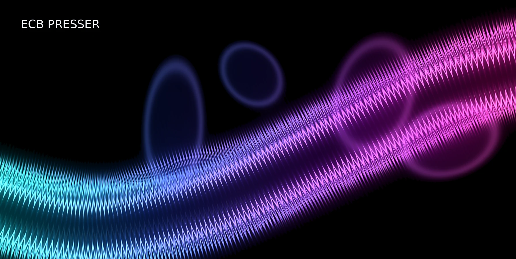 Abstract cyan magenta graphic for What Traders Watch in ECB Press Conferences
