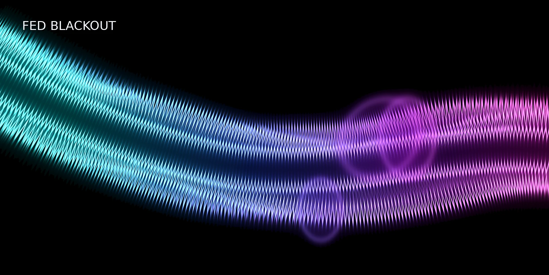 Abstract cyan magenta graphic for What Is the Fed Blackout Period for Traders?