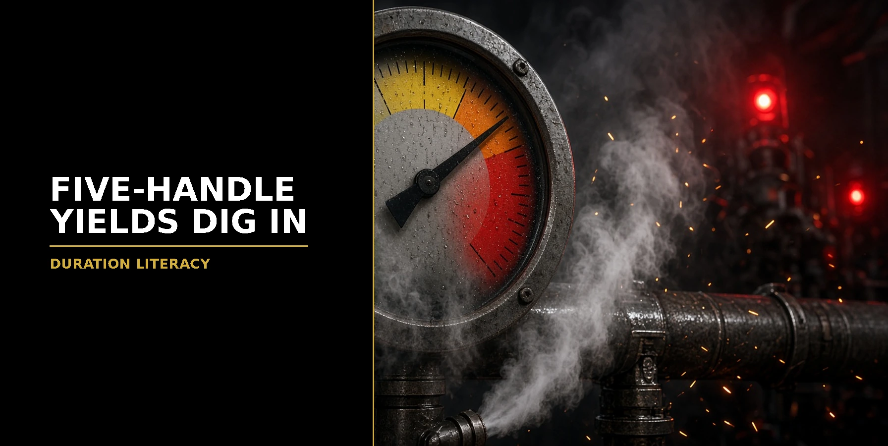 Five-Handle Yields After a Multi-Day Spike Featured image for Samuel & Co Trading showing a pressure gauge pushed toward the red on a steaming pipe.