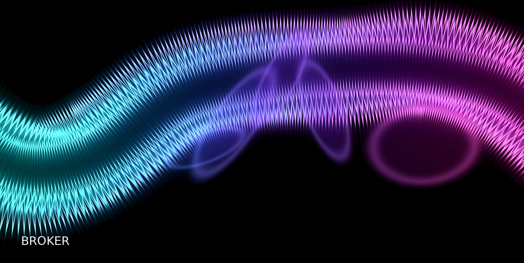 Abstract cyan magenta graphic for How to Choose a Forex Broker in the UK
