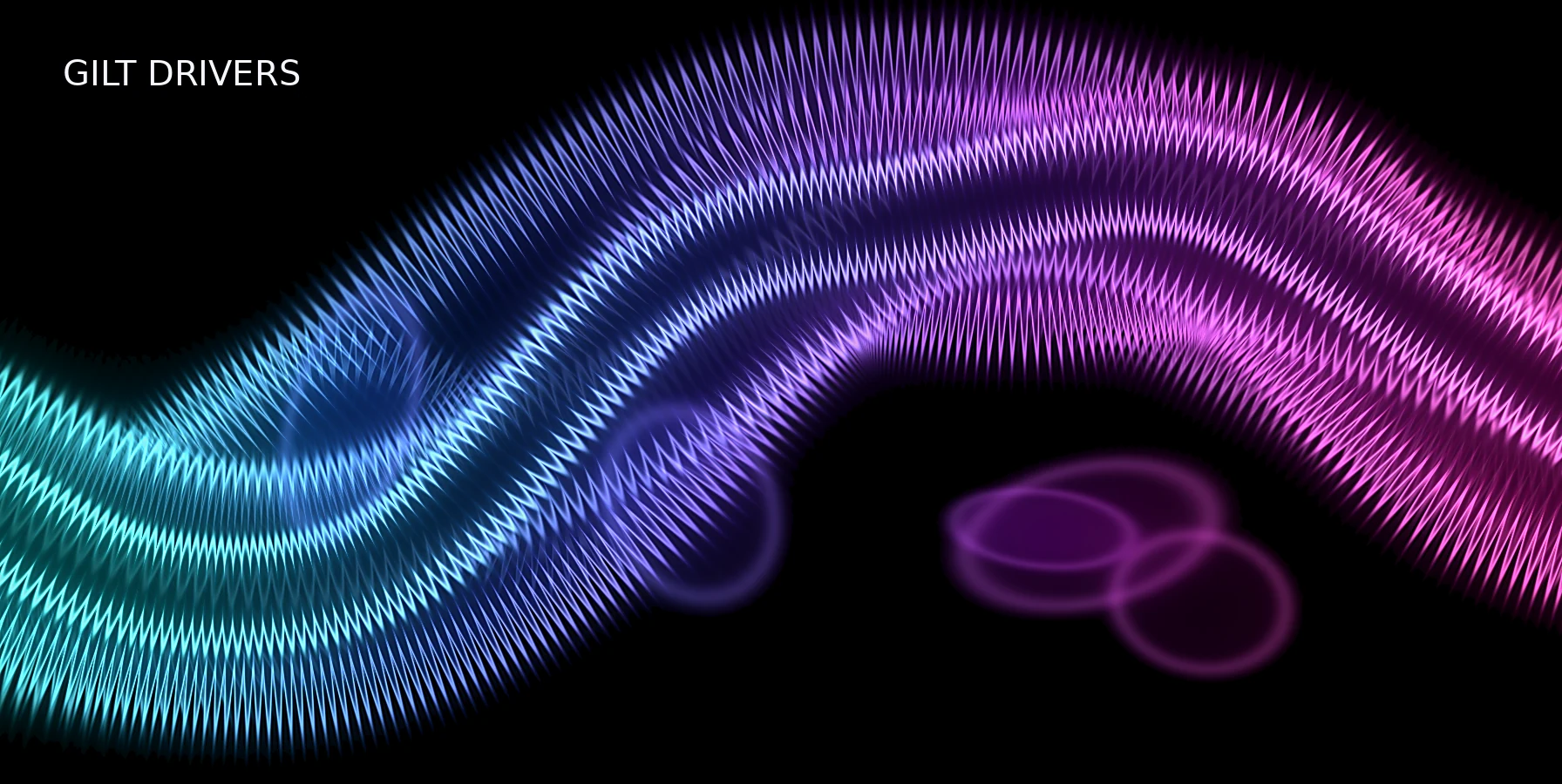 Abstract cyan magenta graphic for What Moves Gilt Yields Day to Day