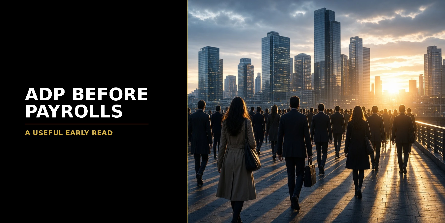 How ADP Employment Previews the Jobs Report Featured image for Samuel & Co Trading with the headline ADP Before Payrolls and the subhead A useful early read.