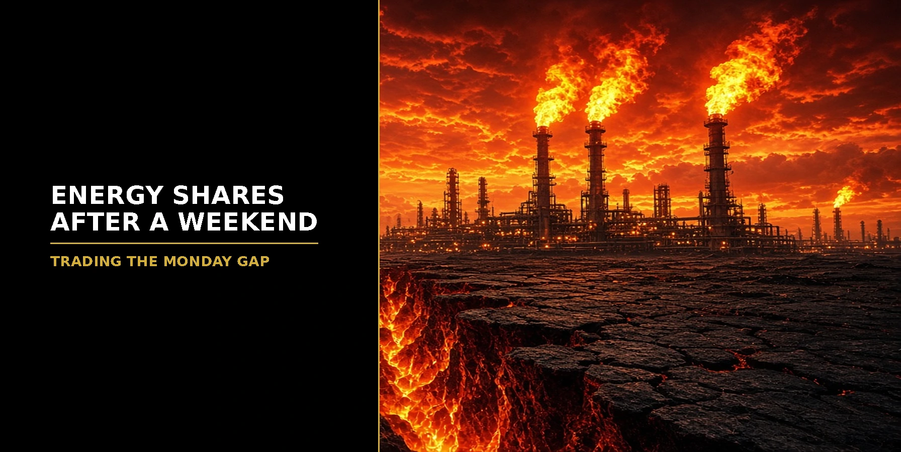 How Energy Shares Trade a Weekend Geopolitics Gap Featured image for Samuel & Co Trading with the headline Energy Shares After A Weekend and the subhead Trading the Monday gap.