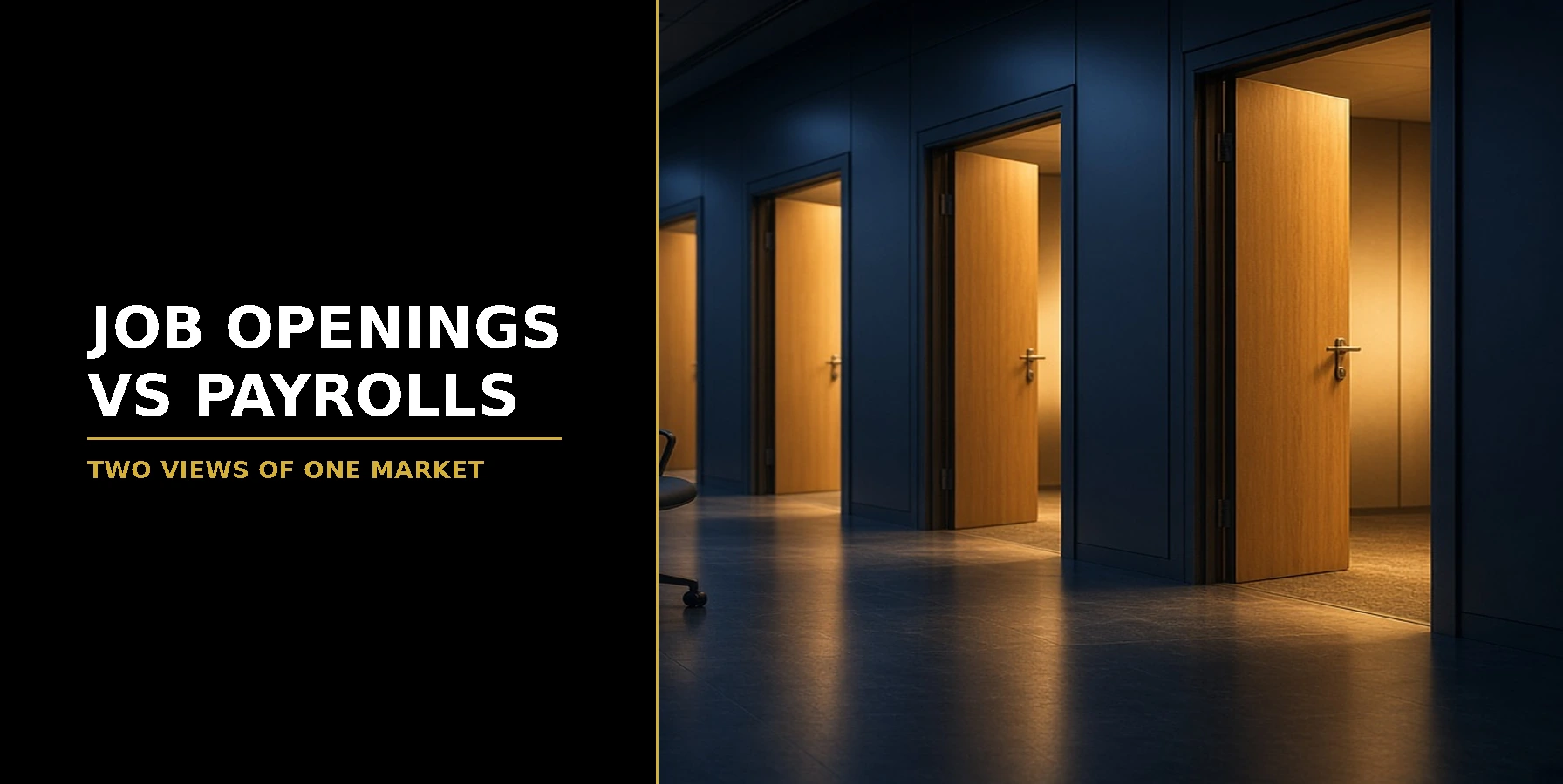 How JOLTS Differs From Nonfarm Payrolls Featured image for Samuel & Co Trading with the headline Job Openings vs Payrolls and the subhead Two views of one market.