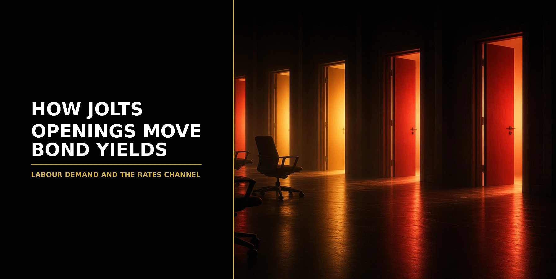 How JOLTS Job Openings Move Bond Yields Featured image for Samuel & Co Trading with the headline How JOLTS Openings Move Bond Yields and the subhead Labour demand and the rates channel.