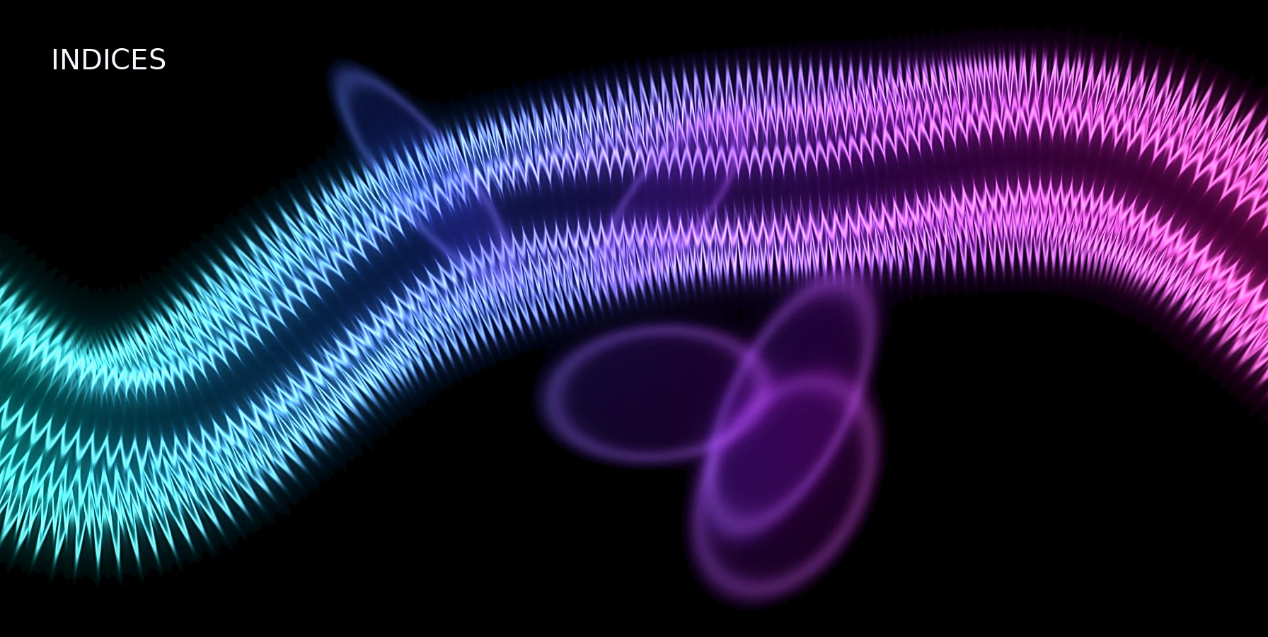Abstract cyan magenta graphic for What Are Stock Indices? A Beginner’s Guide