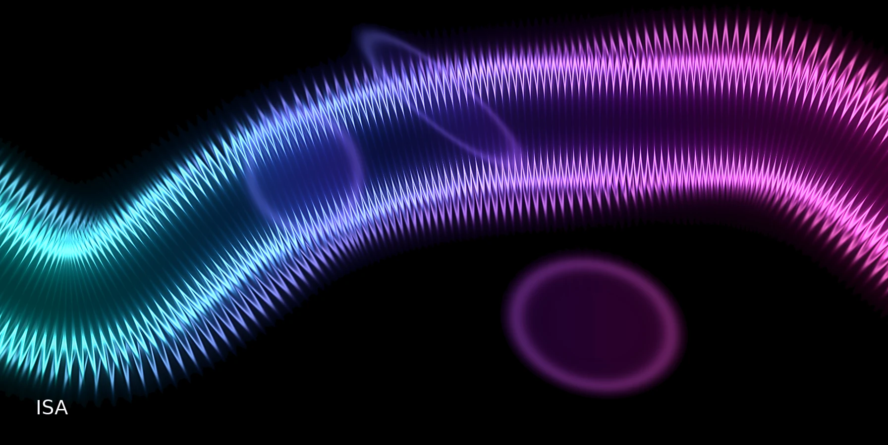 Abstract cyan magenta graphic for ISA vs Trading Account UK: Stocks & Shares ISA and Speculative Accounts