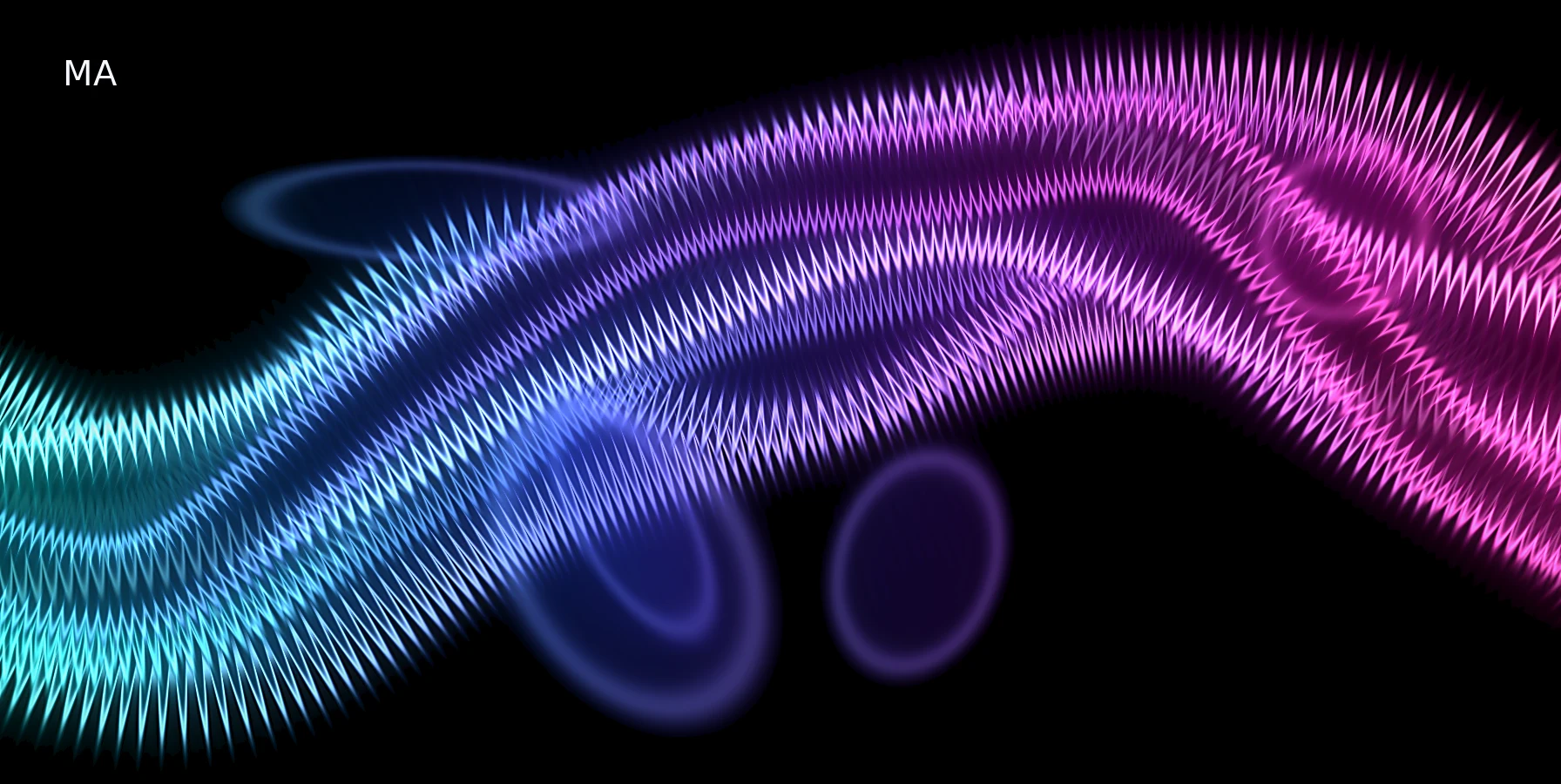 Abstract cyan magenta graphic for Moving Averages Explained for Beginners: Trend Context, Not Magic