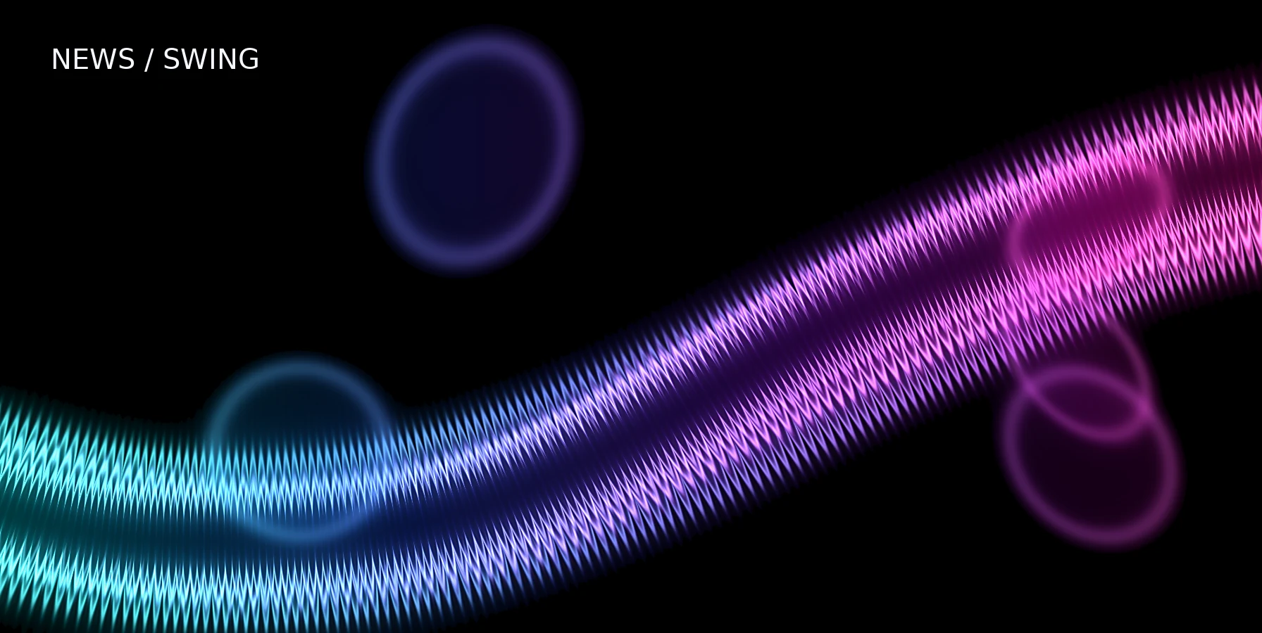 Abstract cyan magenta graphic for How News Trading Differs From Swing Trading