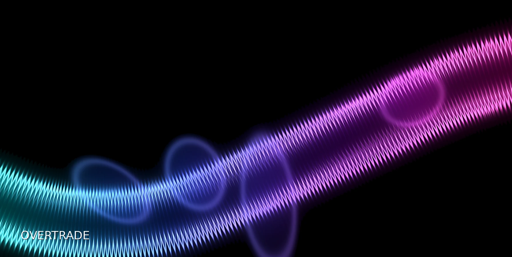 Abstract cyan magenta graphic for What Is Overtrading and How to Stop: Fewer Clicks, Clearer Edge