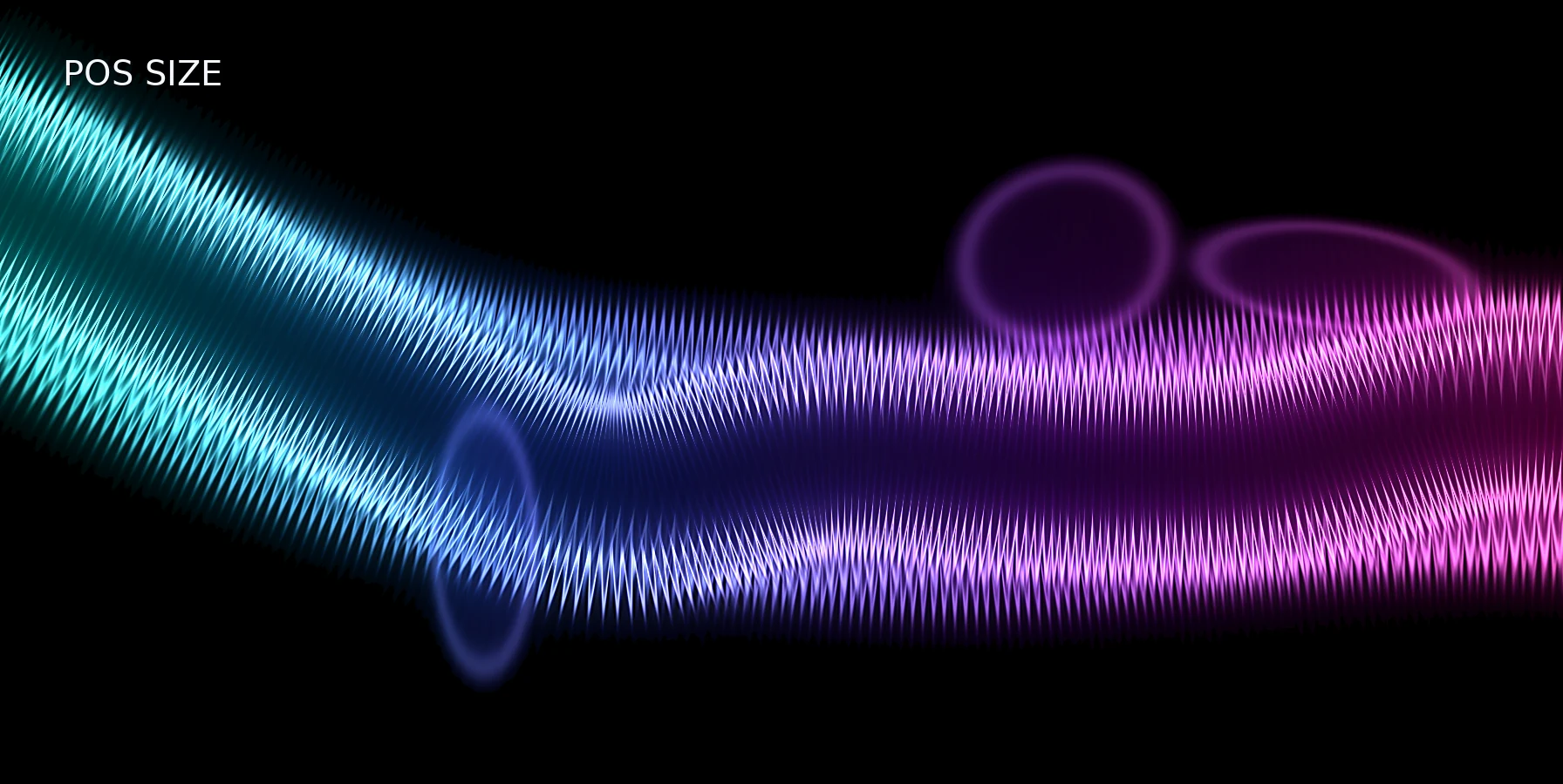 Abstract cyan magenta graphic for Position Sizing for Beginner Traders