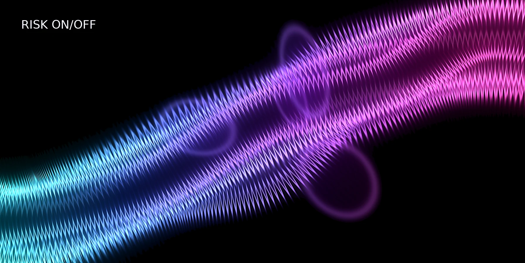 Abstract cyan magenta graphic for Risk-On vs Risk-Off: What It Means in Practice