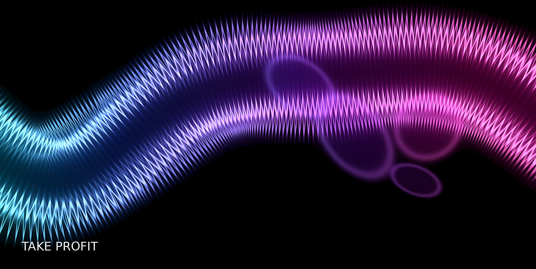 Abstract cyan magenta graphic for Take-Profit Orders: What Beginners Get Wrong