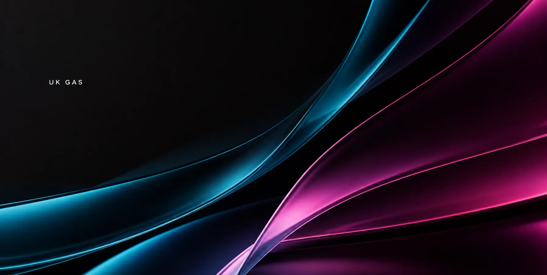 Abstract cyan magenta graphic labelled UK GAS