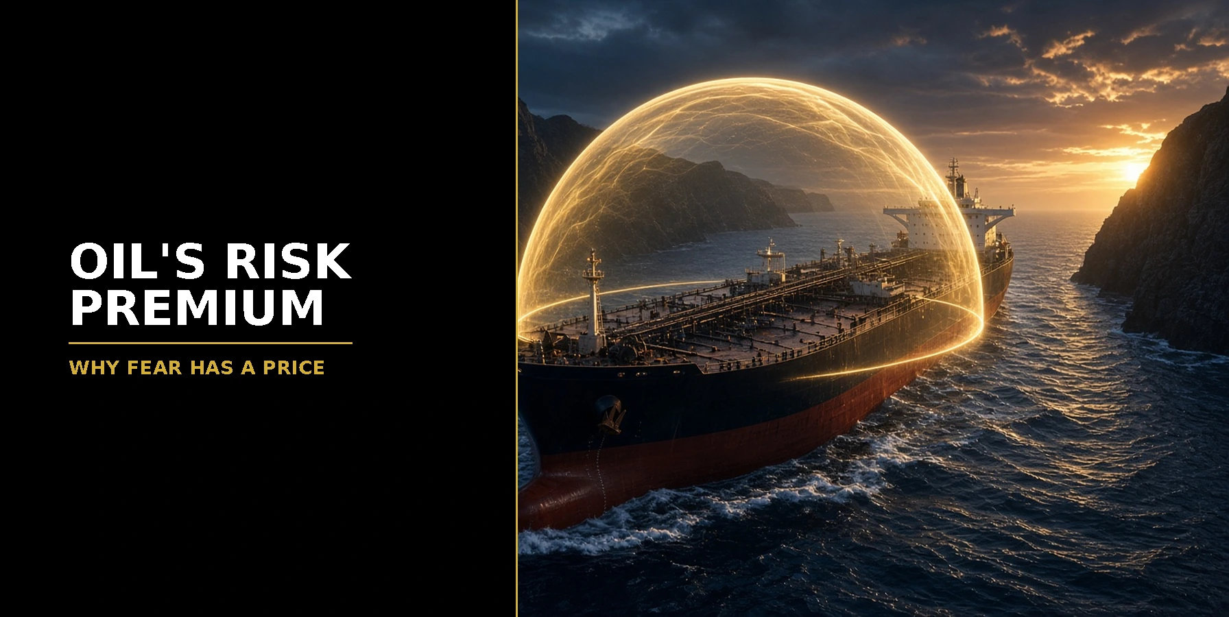 What Is an Oil Geopolitical Risk Premium? Featured image for Samuel & Co Trading with the headline Oil's Risk Premium and the subhead Why fear has a price.