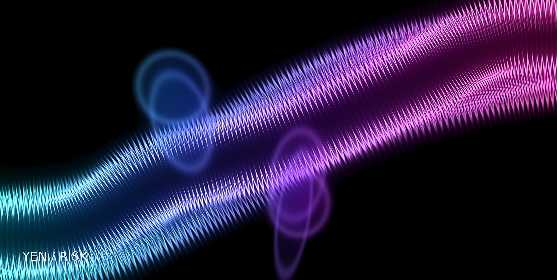 Abstract cyan magenta graphic for Why Yen Strength Matters for Risk Assets