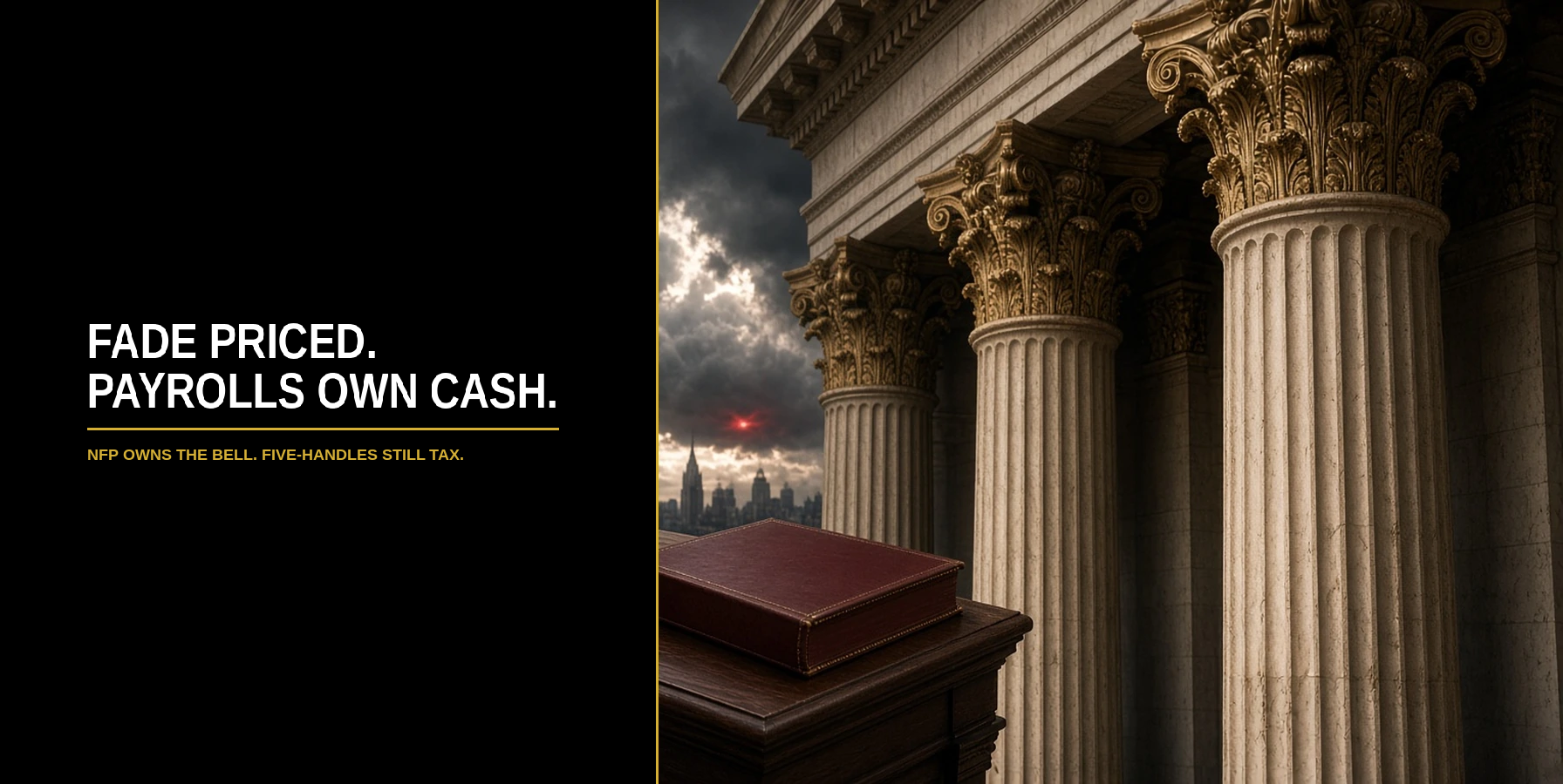 US Open Market Brief 2 October 2026: Fade priced, payrolls own cash